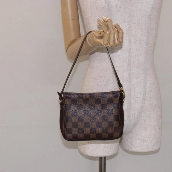 LOUIS VUITTON Damier Ebene Trousse Makeup Pouch N51982 LV Auth mr1493 - Picture 15 of 16